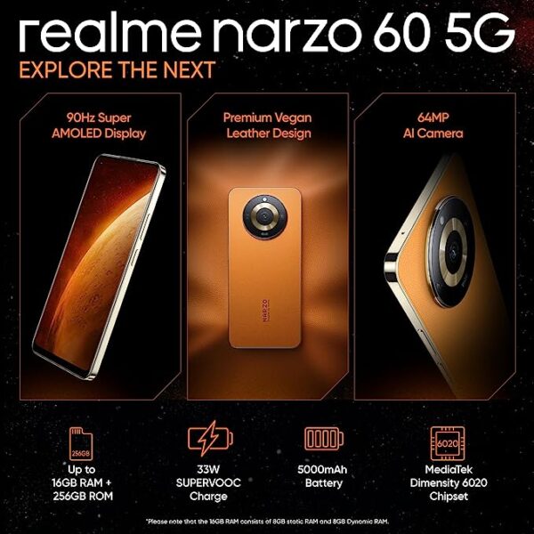realme narzo 60 5G (Mars Orange,8GB+128GB) - Image 6