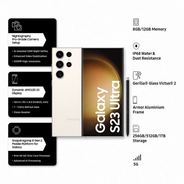 Samsung Galaxy S23 Ultra 5G (12GB, 256GB Storage) - Image 6