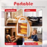 Baltra Flame BTH-125 Quartz Room Heater – 400/800W Dual Mode with Safety Tip-Over Switch - Image 3