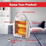 Baltra Flame BTH-125 Quartz Room Heater – 400/800W Dual Mode with Safety Tip-Over Switch - Image 5