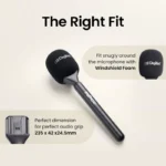Digitek Handheld MIC Interview Adapter (DHMA-101)| Compatible with Digitek DWM-101, Wireless GO Transmitters | Includes Foam Windshield for Noise Reduction - Image 2