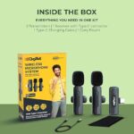 Digitek DWM-008 PRO Wireless Microphone Kit – Dual Mic + Type-C Receiver (2.4 GHz, 20 m Range) - Image 3