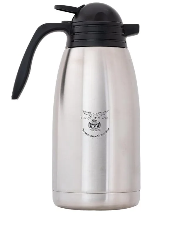Eagle Tropical 1500 ml Stainless Steel Vacuum Carafe — Insulated Flask with Push-Pour Lid