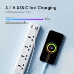 Oraimo PowerHub 2 Power Strip | 2500W Heavy-Duty Extension Board with USB & Type-C Ports | Model OWS-i351 - Image 4