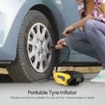 Portronics Vayu Lite 150 PSI Portable Tyre Inflator — 12V DC, LED Display & Auto Shut-Off - Image 2