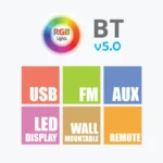 Zebronics BTRUCF 4.1 Channel Rainbow Bluetooth Multimedia Speaker with RGB Lights - Image 7