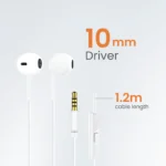 Just Corseca JC SyncTune (JST-318) Wired Earphones | Deep Bass, HD Mic, Tangle-Free Cable - Image 4