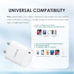 Oraimo 20W Type C Fast Charger Pd 3.0 Usb C Wall Adapter Compatible For Samsung Galaxy S22 S21/S21+/S21 Ultra/S20/S20+/S20 Fe/Note 20 Ultra/10, Google Pixel 6/5/4, White - Image 4