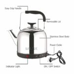 Baltra Electric Kettle 3.5L | 4.5L | 5.5L | 1500 W |  Fast Boil, Water Boiler For Hot Drinks | Stainless Steel | 2 Years Warranty - Image 2
