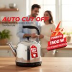 Baltra Electric Kettle 1500 W | Fast Boil, Water Boiler For Hot Drinks | Stainless Steel | 2 Years Warranty