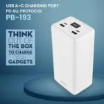 ERD 40000mAh 25W Fast Charging Power Bank with USB + Type-C Port | PB-193| 4 Output Ports | PD Supported - Image 3