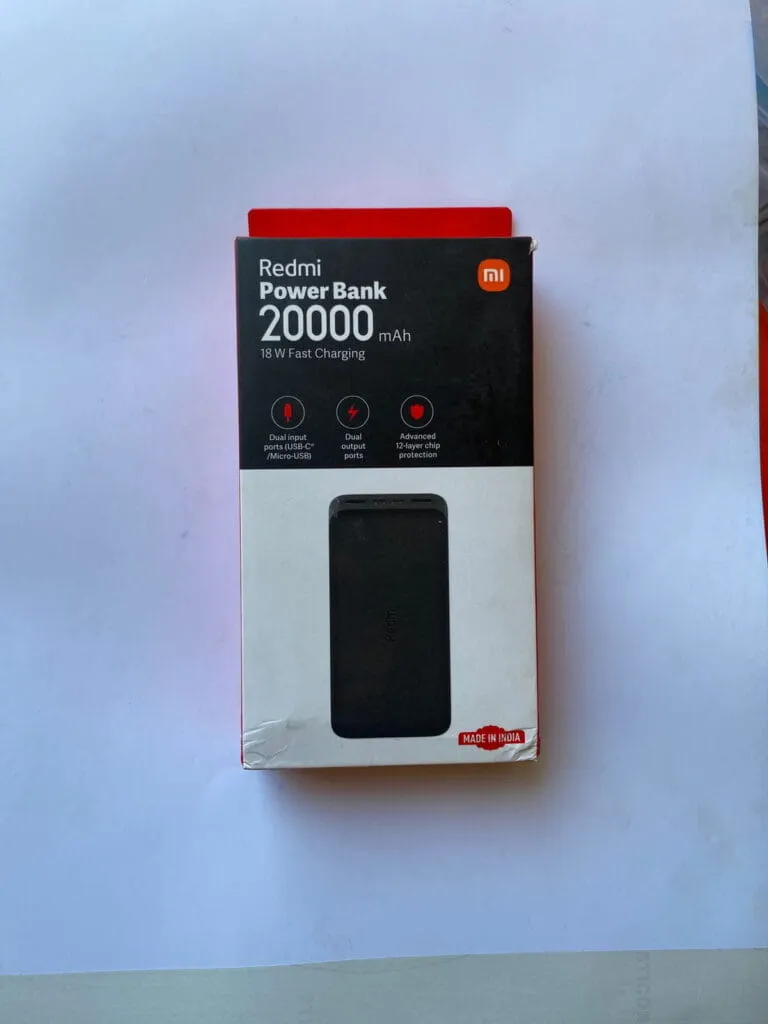Redmi 20000mAh Power Bank 18W Fast Charging Dual USB Output 6 Months Warranty