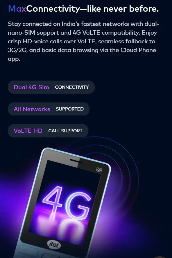 itel 4G Keypad Mobile NETWORK